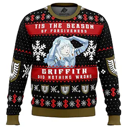 Berserk Griffith Tis The Season of Forgiveness Ugly Christmas Sweater NTT0910 Berserk Sweatshirts
