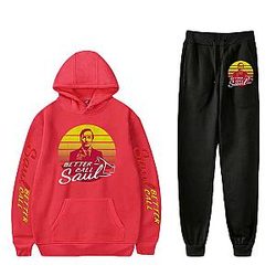 Better Call Saul American TV Series Casual Hoodie Set – Red Edition
