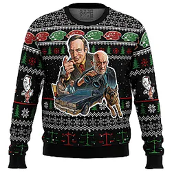 Better Call Saul Goodman & Mike Ehrmantraut Ugly Christmas Sweater NTT0910 Better Call Saul Sweatshirts