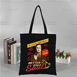 New Better Call Saul Print Black Tote Bag