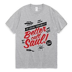 TV Series Better Call Saul Letter Print Casual T-Shirts