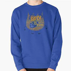 BFDI Word Cloud Firey Shaped Pullover Sweatshirt