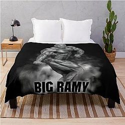 Big Ramy Bodybuilder Throw Blanket