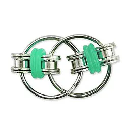 Green Flippy Bike Chain Fidget Toy for Stress Relief