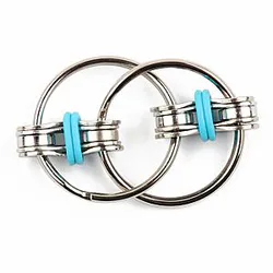 Light Blue Flippy Bike Chain Fidget Toy for Stress Relief
