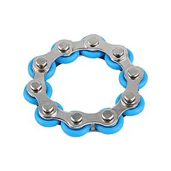 Light Blue 10 Knots Bracelet Bike Chain Fidget Toy for Stress Relief