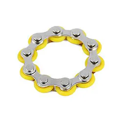 Yellow 10 Knots Bracelet Bike Chain Fidget Toy for Stress Relief