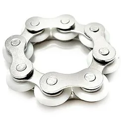 White 8 Knots Bracelet Bike Chain Fidget Toy for Stress Relief