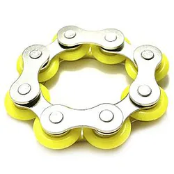 Yellow 8 Knots Bracelet Bike Chain Fidget Toy for Stress Relief