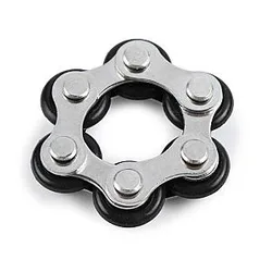 Black 6 Knots Bracelet Bike Chain Fidget Toy for Stress Relief