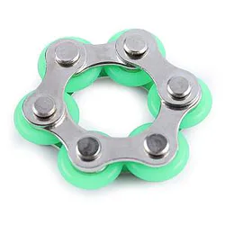 Green 6 Knots Bracelet Bike Chain Fidget Toy for Stress Relief