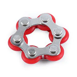 Red 6 Knots Bracelet Bike Chain Fidget Toy for Stress Relief