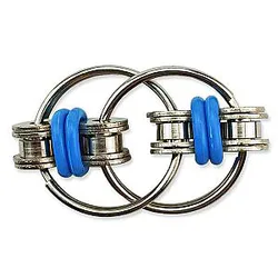 Blue Flippy Bike Chain Fidget Toy for Stress Relief