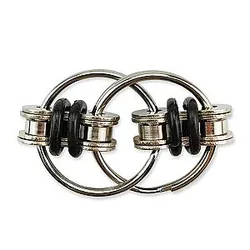 Black Flippy Bike Chain Fidget Toy for Stress Relief