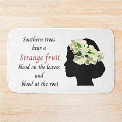 Billie Holiday Strange Fruit Silhouette Bath Mat
