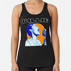 Billie Holiday Electric Bloom Fan Art Racerback Tank Top