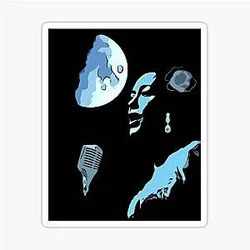 Billie Holiday Under the Moon Sticker