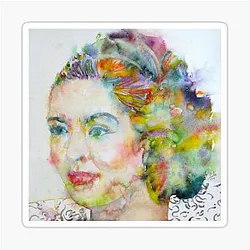 BILLIE HOLIDAY Watercolor Portrait Sticker
