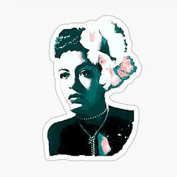 Billie Holiday Vintage Jazz Portrait Sticker