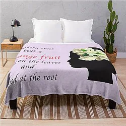 Billie Holiday Strange Fruit Throw Blanket
