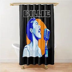 Billie Holiday Electric Bloom Inspired Shower Curtain