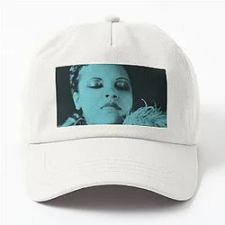 Billie Holiday in Turquoise Dad Hat