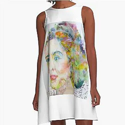 BILLIE HOLIDAY watercolor portrait Dress