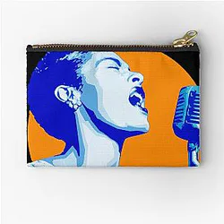 Billie Holiday Electric Bloom Fan Art Zipper Pouch