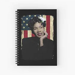 Vintage American Flag Billie Holiday Legend Spiral Notebook