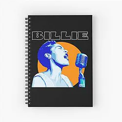 Billie Holiday Electric Bloom Fan Art Spiral Notebook