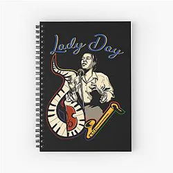 Lady Billie Holiday Spiral Notebook