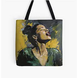 Billie Holiday All Over Print Tote Bag