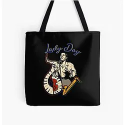 Lady Billie Holiday All Over Print Tote Bag