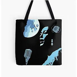 Billie Holiday Under the Blue Moon All Over Print Tote Bag
