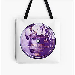 Billie Holiday Sunday is Gloomy All Over Tote Bag