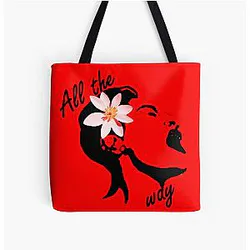 Billie Holiday All the Way Over Print Tote Bag