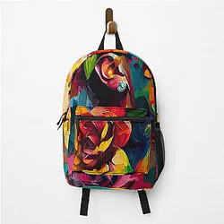 Billie Holiday Jazz Portrait Palette Knife Oil Painting Backpack