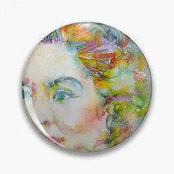 Billie Holiday watercolor portrait Pin