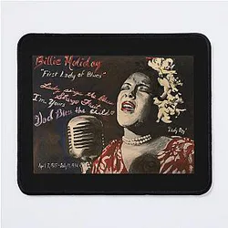 Lady Billie Holiday Jazz singer legend acrylic painting Mouse Pad