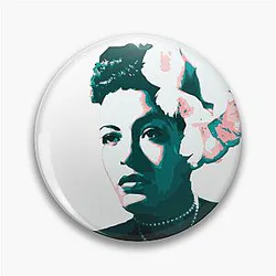 Billie Holiday Vintage Jazz Portrait Pin
