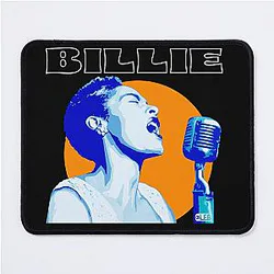 Billie Holiday Electric Bloom Fan Art Mouse Pad