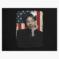 Vintage AmericanFlag BillieHoliday Legend Jigsaw Puzzle