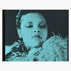 Billie Holiday Turquoise Jigsaw Puzzle