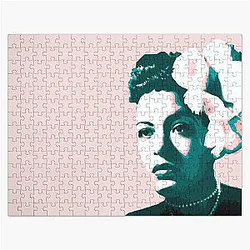 Billie Holiday Vintage Jazz Portrait Jigsaw Puzzle