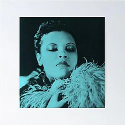 Billie Holiday in Turquoise Poster