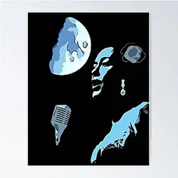 Billie Holiday Under the Blue Moon Poster