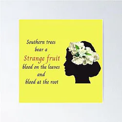 Billie Holiday Strange Fruit Poster