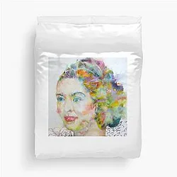 BILLIE HOLIDAY watercolor portrait duvet cover
