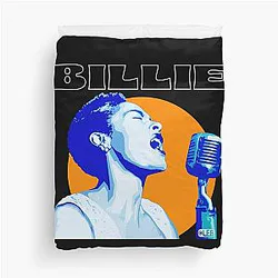 Billie Holiday Electric Bloom Fan Art Duvet Cover