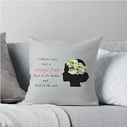 BILLIE HOLIDAY STRANGE FRUIT THROW PILLOW SILHUETTE